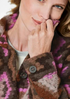 Ethno Hemdjacke mit Wollanteil