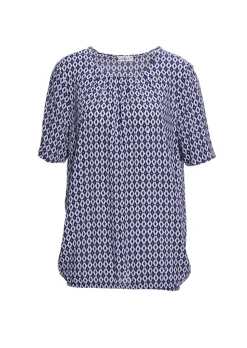 Farbbrillante Druckbluse mit liebevollen Details