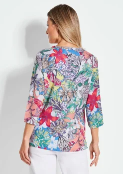 Farbbrillante Druckbluse mit liebevollen Details