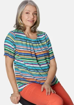 Farbbrillante Druckbluse mit liebevollen Details