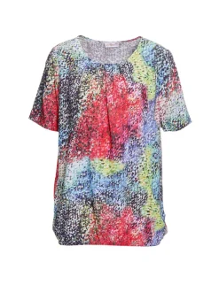 Farbbrillante Druckbluse mit liebevollen Details