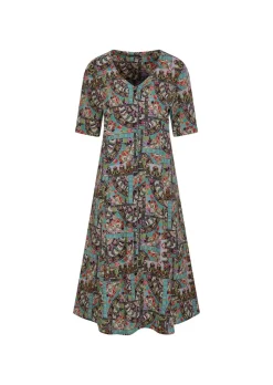 Farbenfrohes Kleid aus reiner Viskose