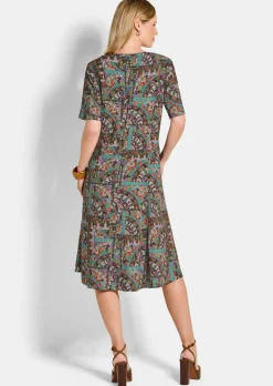 Farbenfrohes Kleid aus reiner Viskose