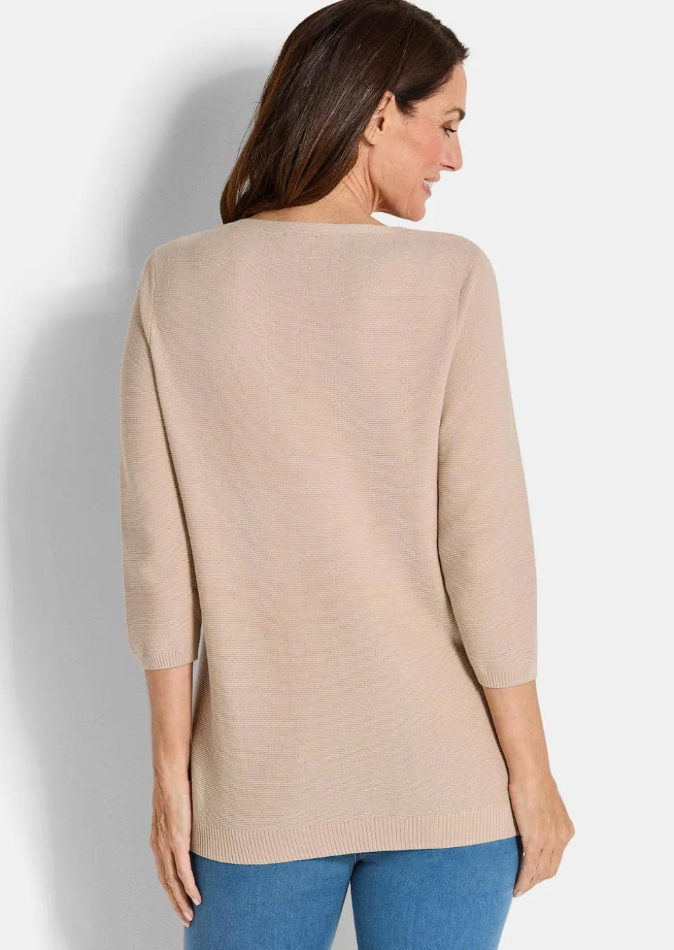 Feinstrick-Pullover aus reiner Baumwolle