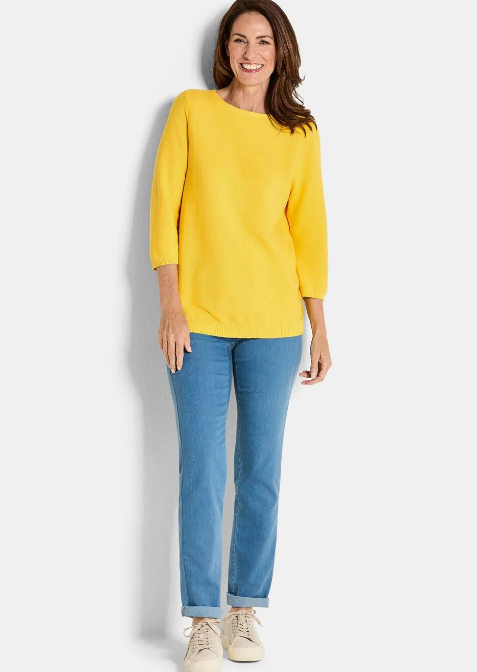 Feinstrick-Pullover aus reiner Baumwolle