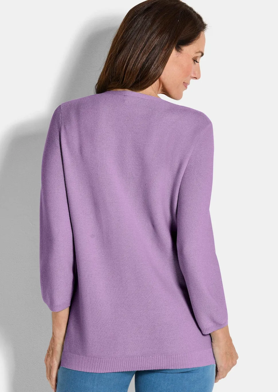 Feinstrick-Pullover aus reiner Baumwolle