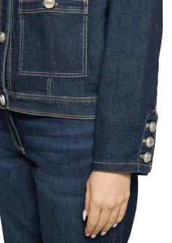 Feminine Jeansjacke ohne Kragen
