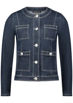 Feminine Jeansjacke ohne Kragen
