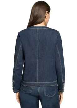 Feminine Jeansjacke ohne Kragen