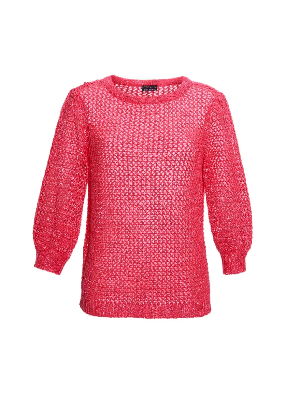Femininer Pullover in Netzoptik mit Pailletten