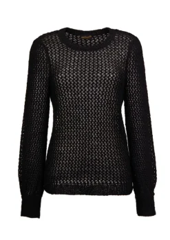 Femininer Pullover in Netzoptik mit Pailletten