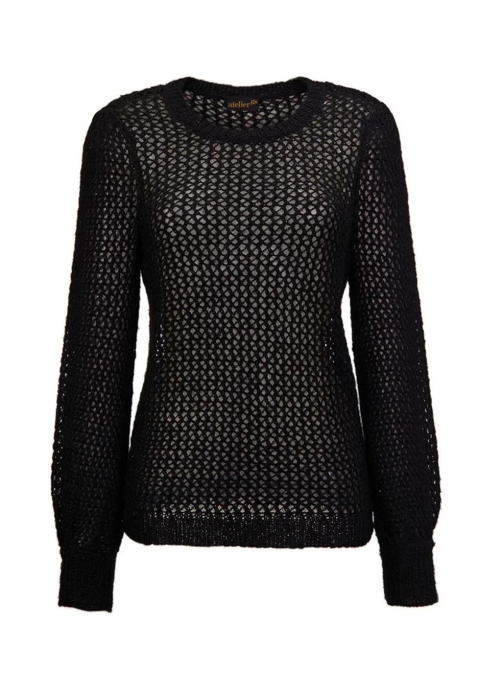 Femininer Pullover in Netzoptik mit Pailletten