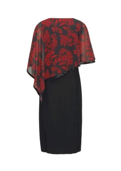 Festliches Kleid mit feinem Chiffonüberwurf