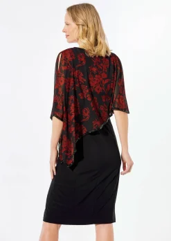 Festliches Kleid mit feinem Chiffonüberwurf