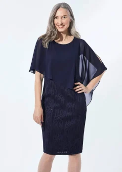 Festliches Kleid mit feinem Chiffonüberwurf