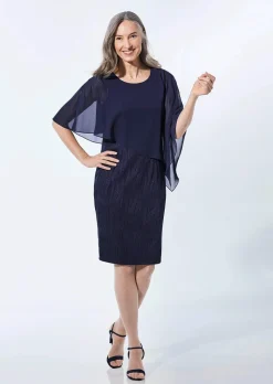 Festliches Kleid mit feinem Chiffonüberwurf