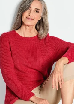 Figurschmeichelnder Pullover aus reiner Baumwolle