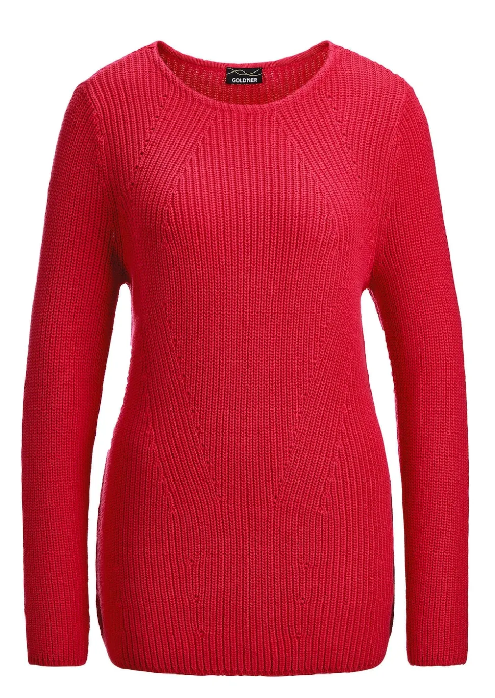 Figurschmeichelnder Pullover aus reiner Baumwolle