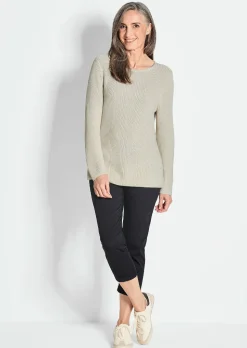 Figurschmeichelnder Pullover aus reiner Baumwolle