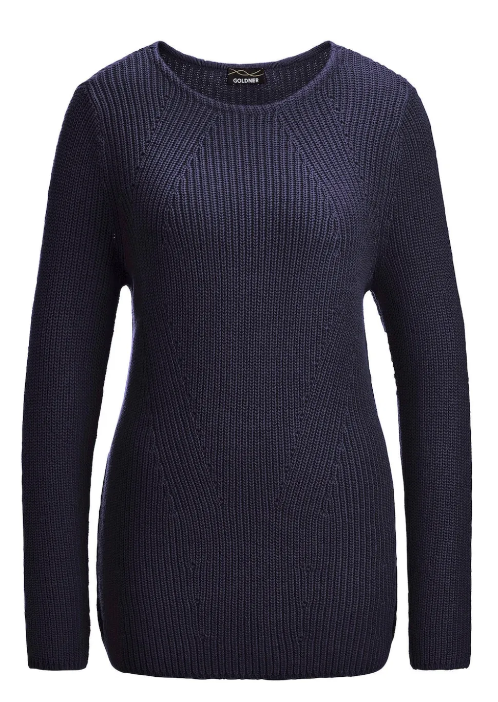 Figurschmeichelnder Pullover aus reiner Baumwolle