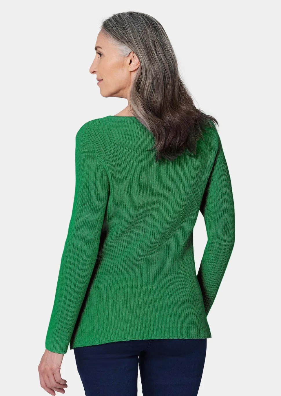 Figurschmeichelnder Pullover aus reiner Baumwolle