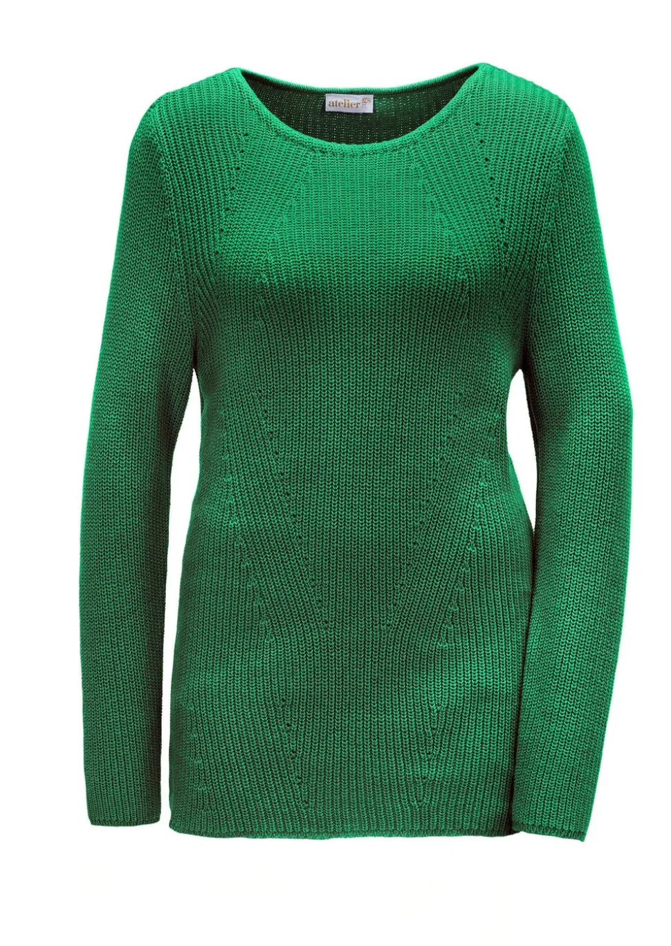 Figurschmeichelnder Pullover aus reiner Baumwolle