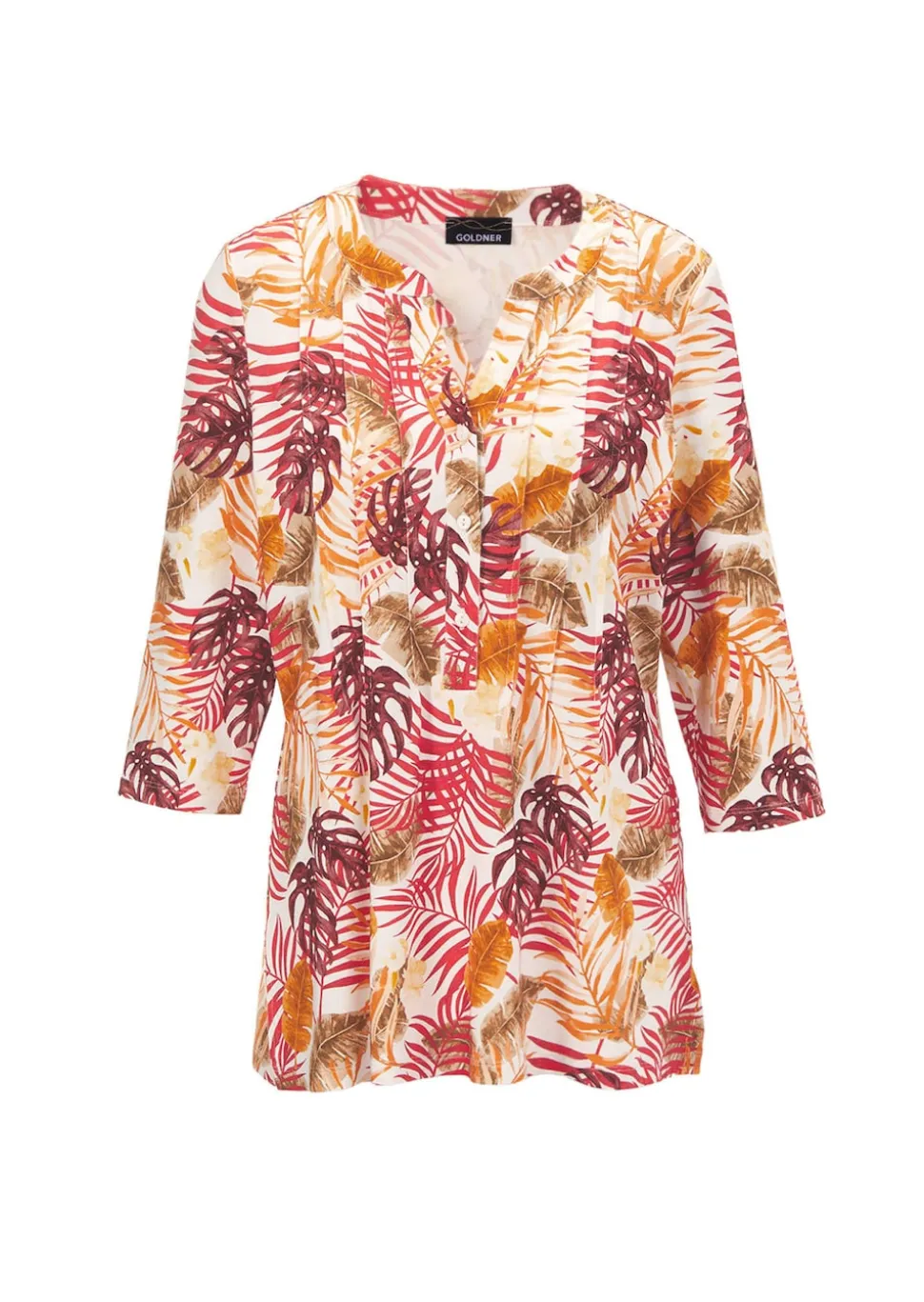 Figurschmeichelndes Drucktunika-Shirt