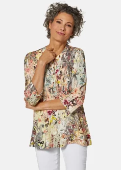 Figurschmeichelndes Drucktunika-Shirt