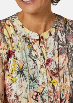 Figurschmeichelndes Drucktunika-Shirt