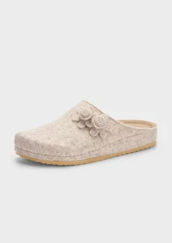 Filzpantoffeln mit Lederfußbett