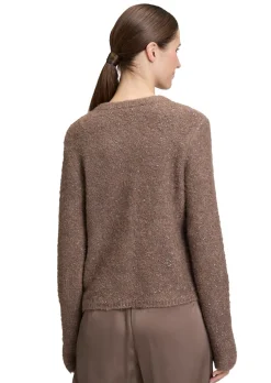 Flauschiger Cardigan mit Glitzergarn