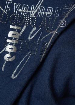 Flauschiges Shirt mit Letter Print