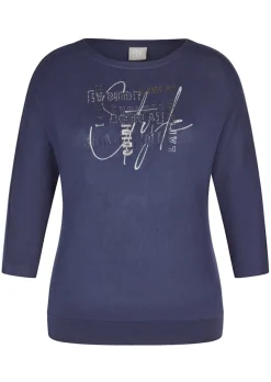Flauschiges Shirt mit Letter Print