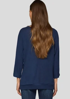 Flauschiges Shirt mit Letter Print