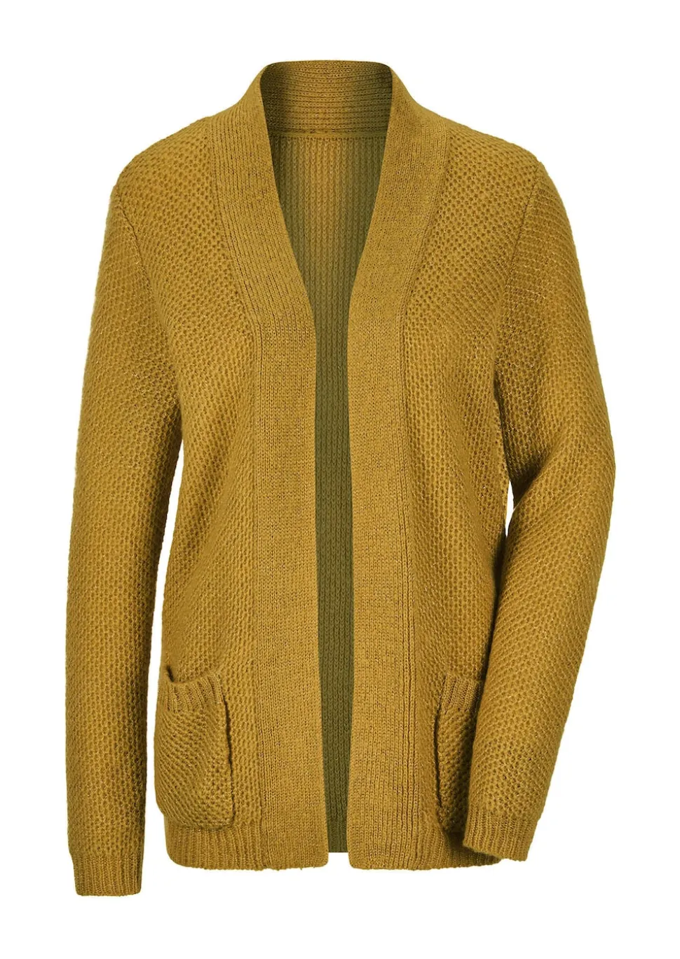 Flauschige Strickjacke in Cardigan-Form