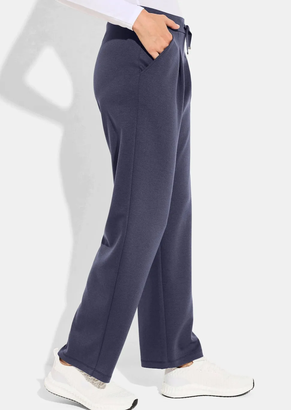 Freizeithose aus dichtem Viskose-Jersey