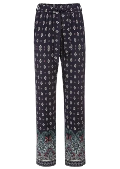 Freizeithose mit Schlupfbund und Stoffgürtel