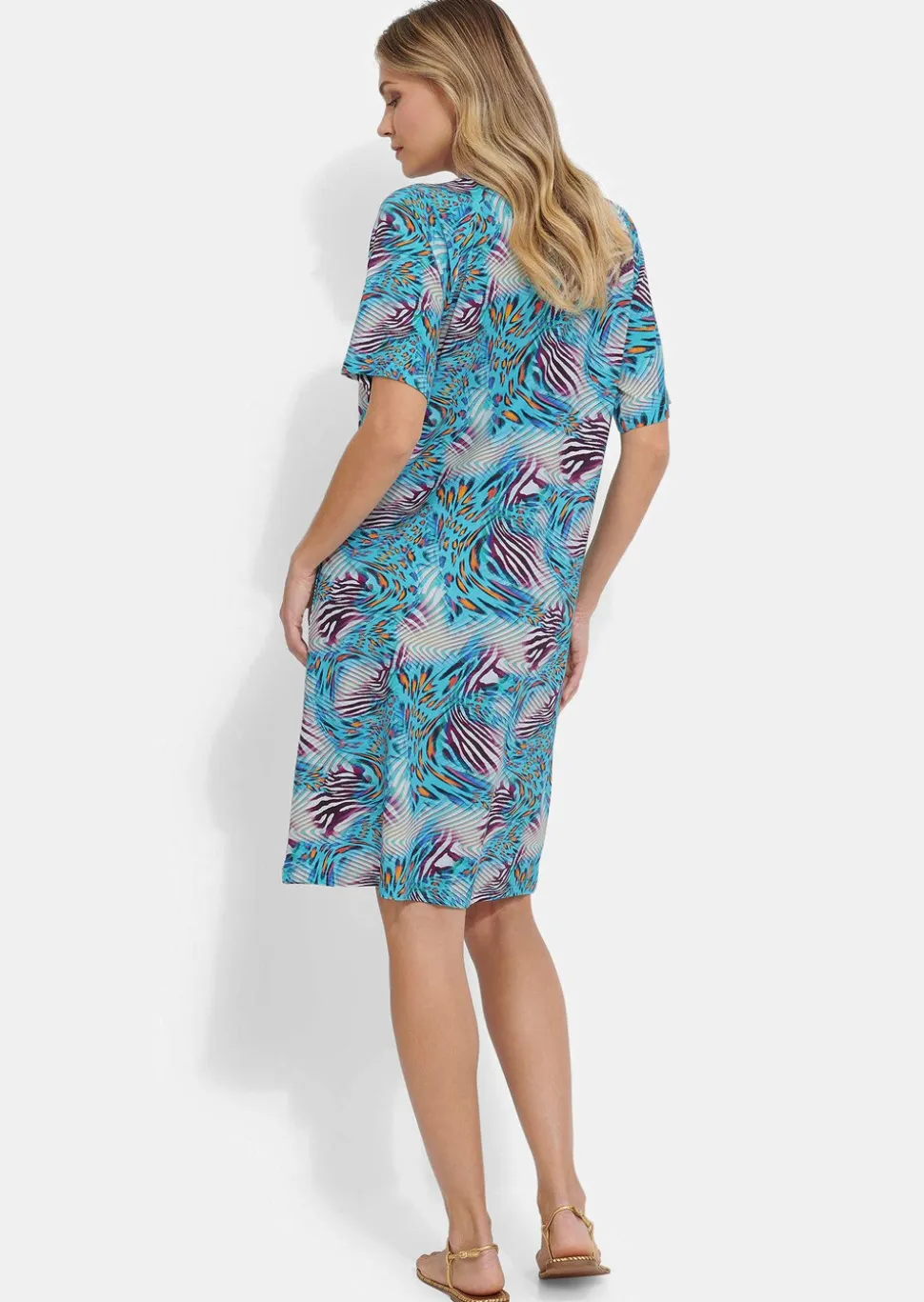 Freizeitkleid mit fantasievollem Animal Print