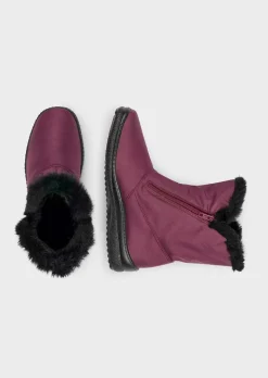 Gefütterte Winterstiefel mit Reißverschluss