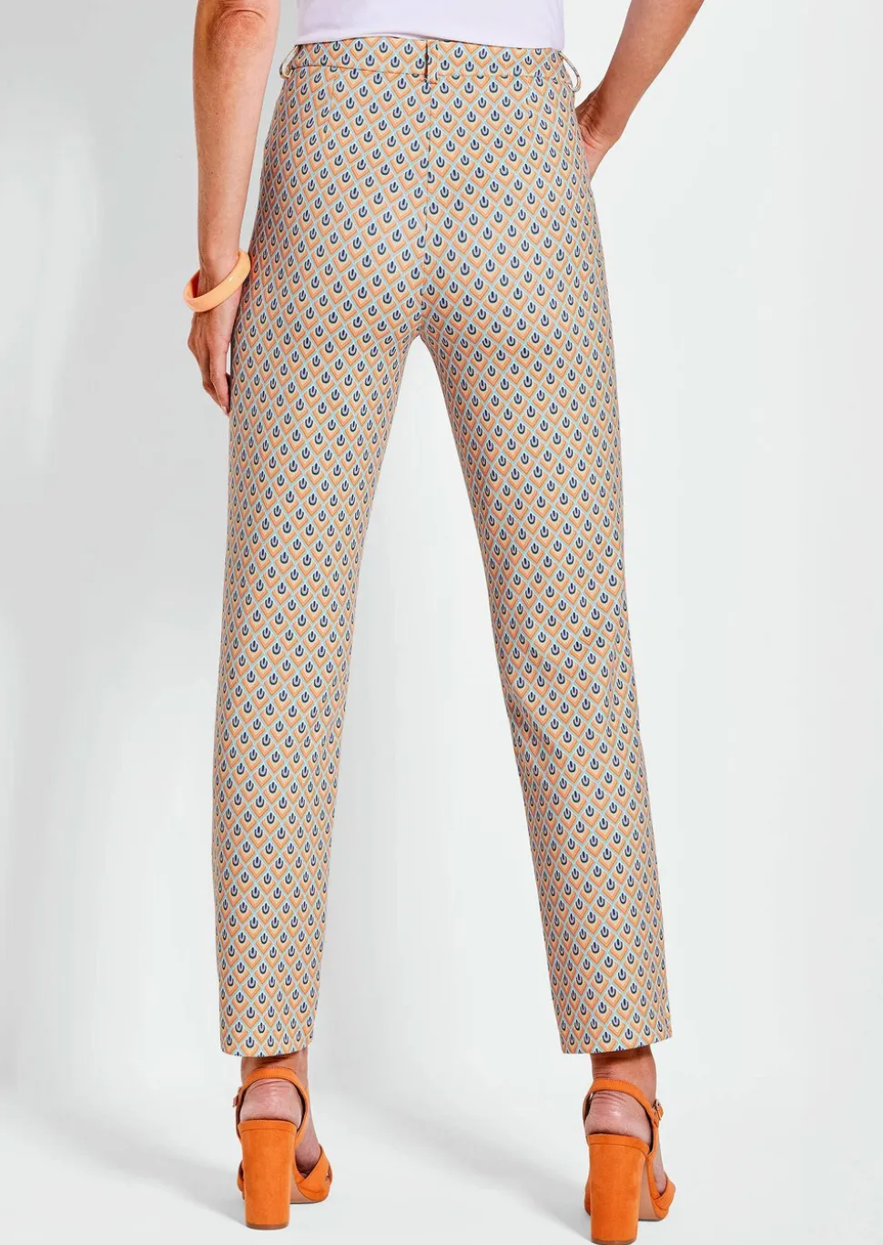 Gemusterte Hose LOUISA mit Formbund