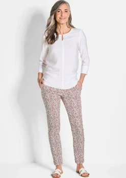 Gemusterte Schlupfhose LOUISA in Stretch-Qualität