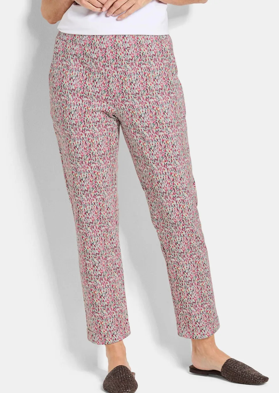 Gemusterte Schlupfhose LOUISA in Stretch-Qualität