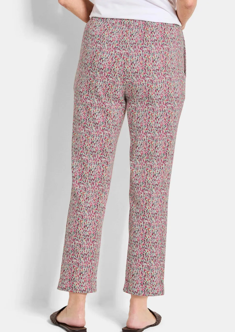 Gemusterte Schlupfhose LOUISA in Stretch-Qualität