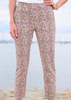 Gemusterte Schlupfhose LOUISA in Stretch-Qualität