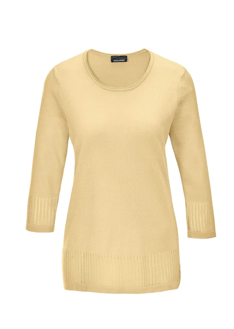 Gepflegter Ajour-Pullover mit femininen Durchbrüchen