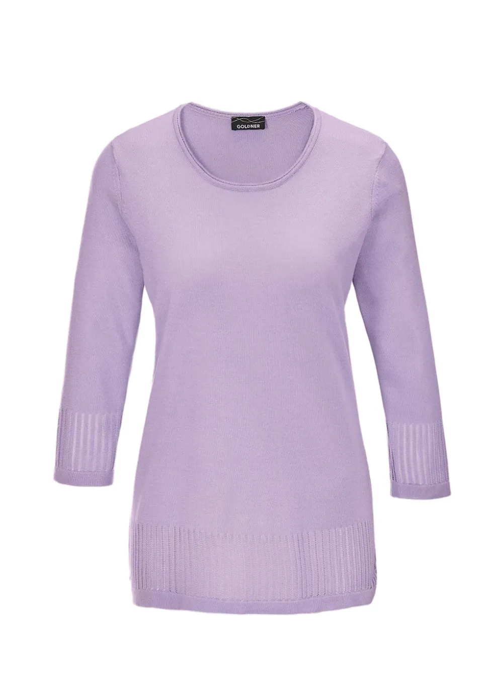 Gepflegter Ajour-Pullover mit femininen Durchbrüchen