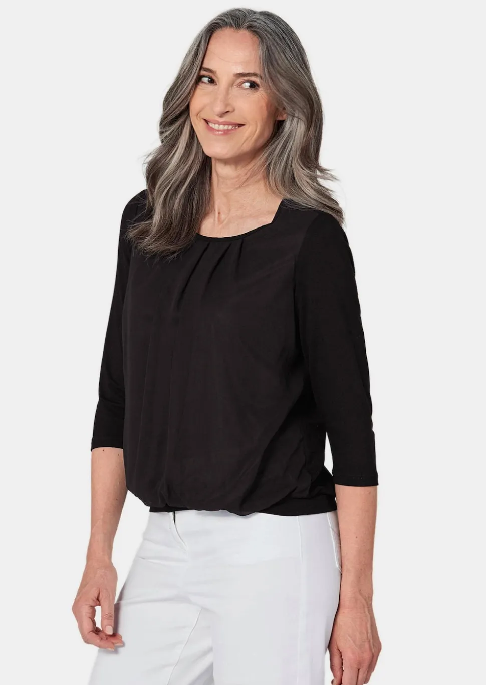 Gepflegtes Shirt in eleganter Blusen-Optik