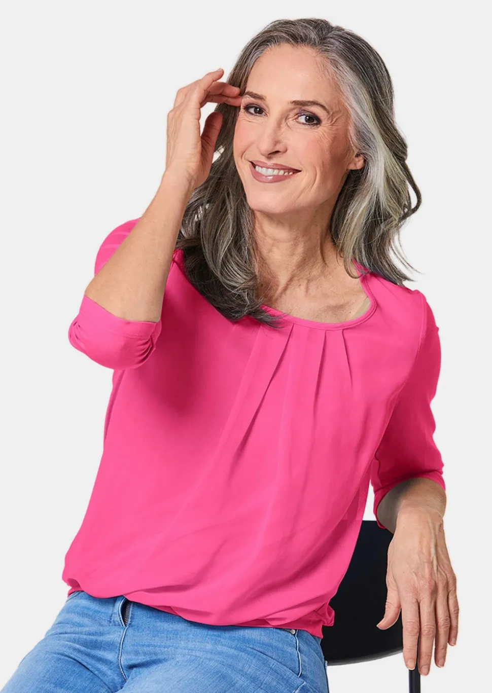 Gepflegtes Shirt in eleganter Blusen-Optik