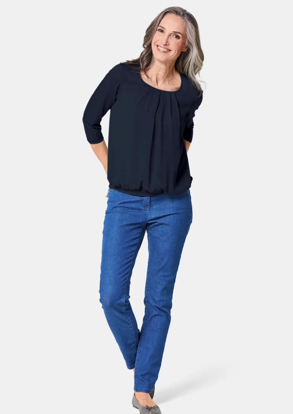 Gepflegtes Shirt in eleganter Blusen-Optik