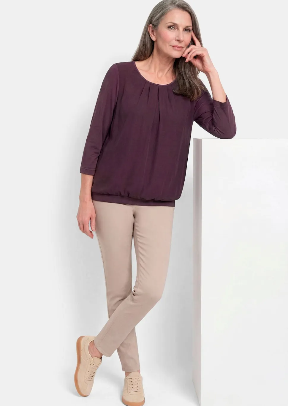 Gepflegtes Shirt in eleganter Blusen-Optik